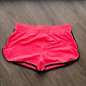 Bright pink underarmour shorts